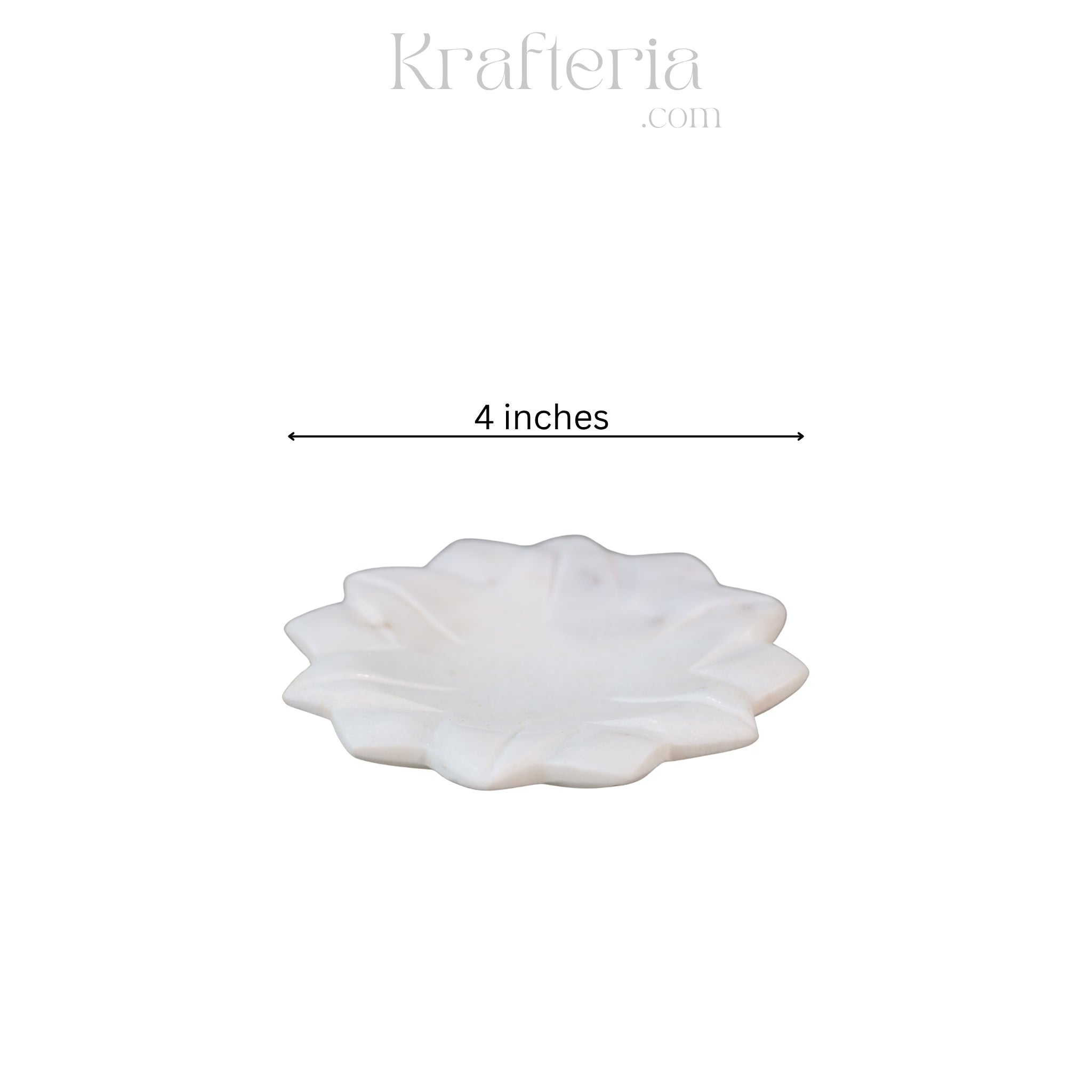 Handcrafted Marble Lotus Urli – Decorative Floral Bowl