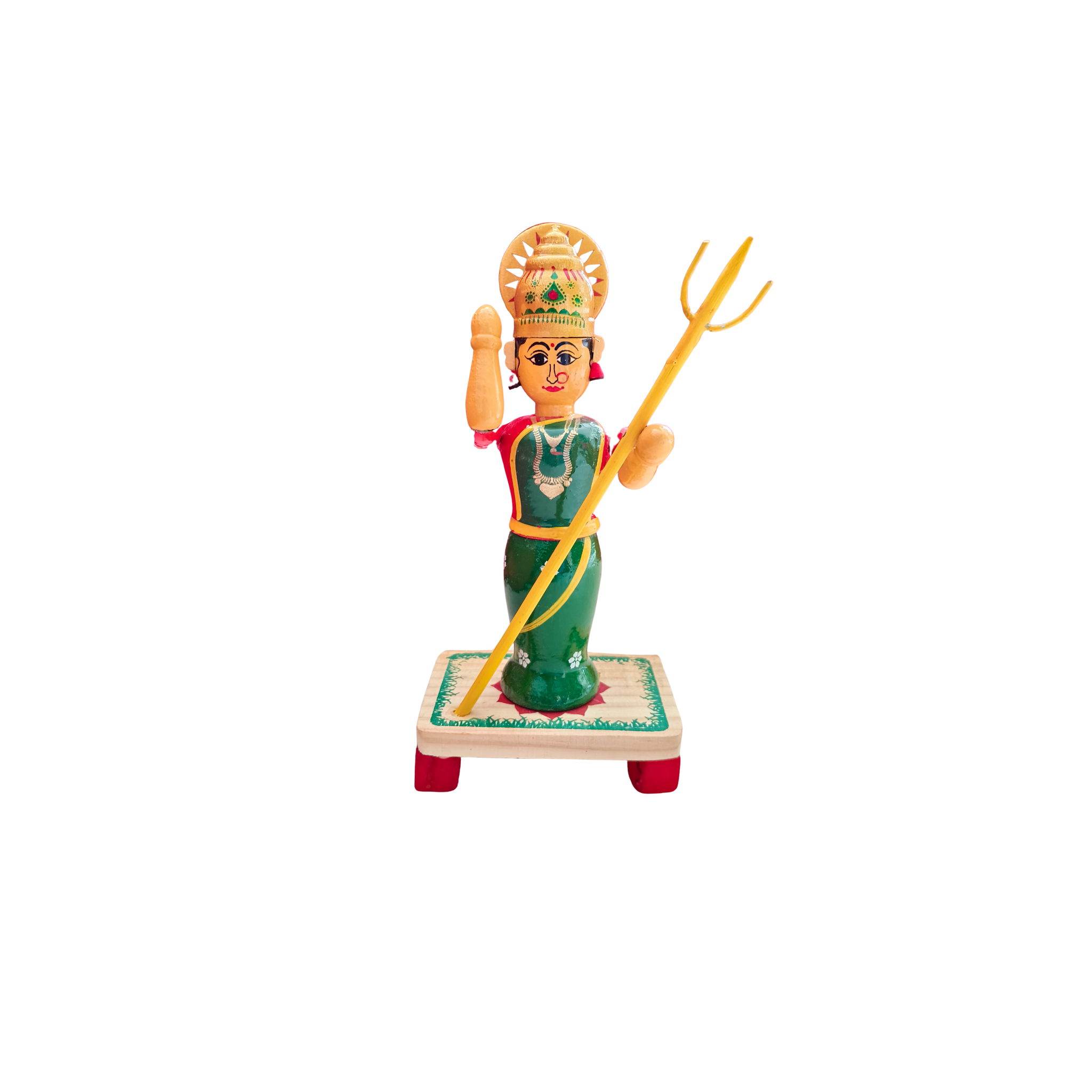 Etikoppaka Goddess Figurine with Trident