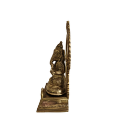 Brass Ganesha Idol with Arch Religious House Decor   Religious Idol