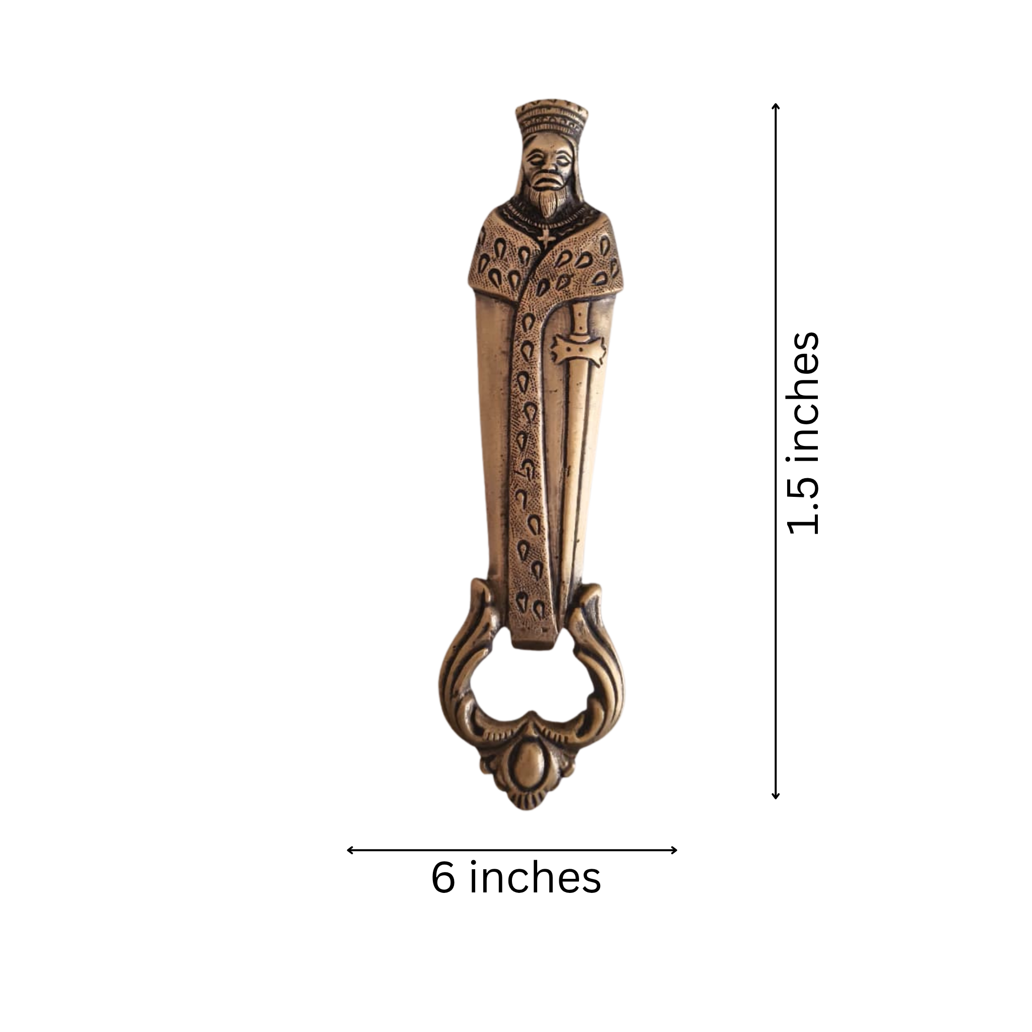 Vintage Style Brass King/Knight Figurine Bottle Opener