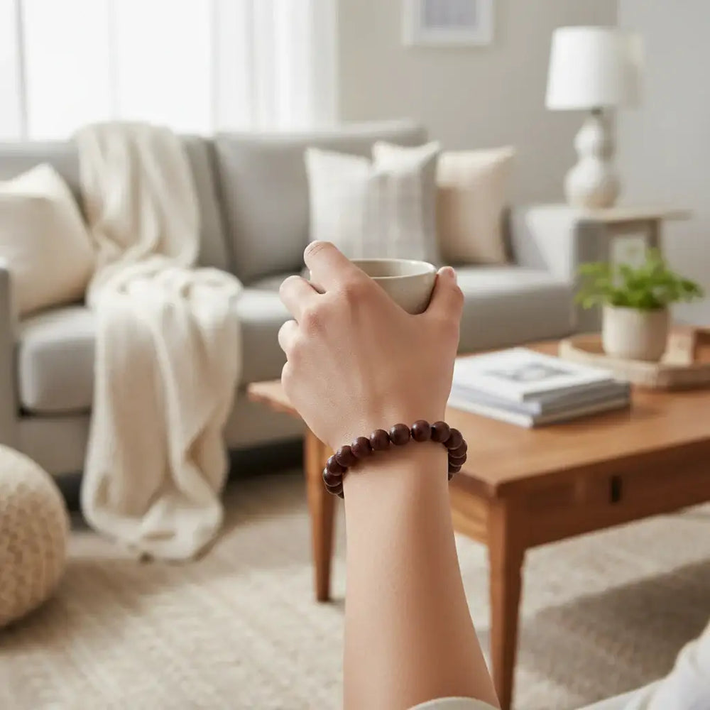 Natural Red Jasper Beaded Bracelet   Fashion