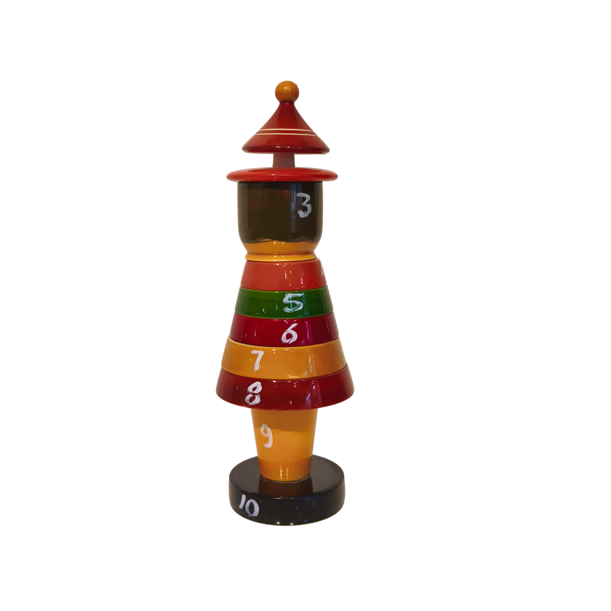 Playful Numerals - Etikoppaka Joker Toy – Handcrafted Wooden Art