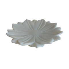 Round marble decorative tray for festive décor