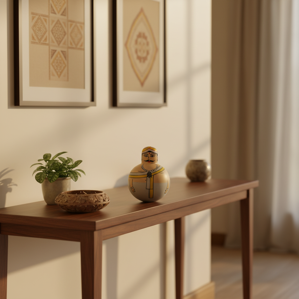 Traditional Marwadi Man & Women Dolls – Safe Non-Toxic Finish   Wooden Lacquerware&toys