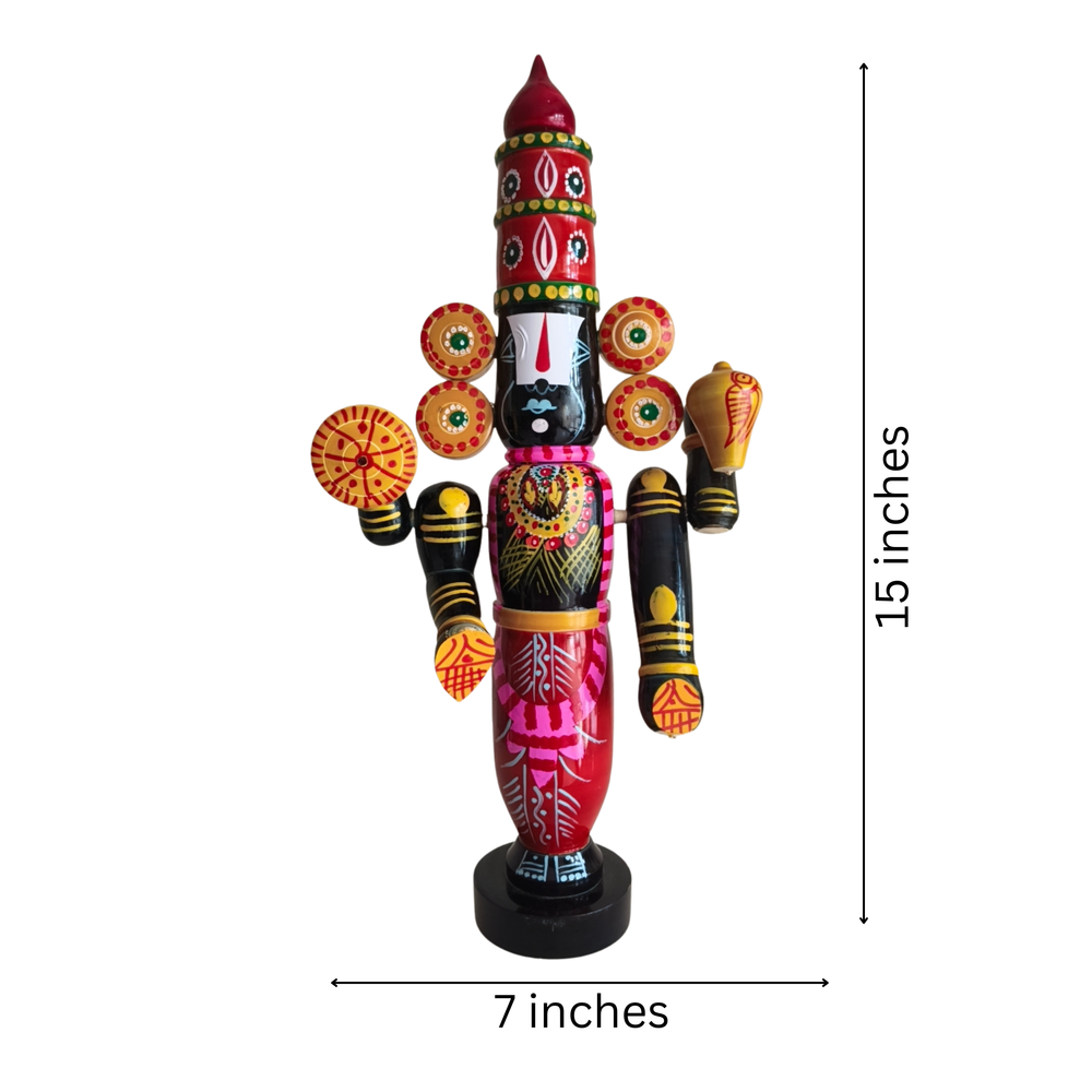 Sacred Etikoppaka Balaji Wooden Statue – A Handcrafted Symbol of Devotion   Etikoppaka Lacquerware