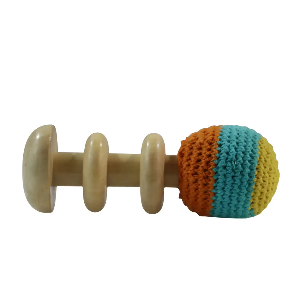 Soft sensory rattle toy for toddlers