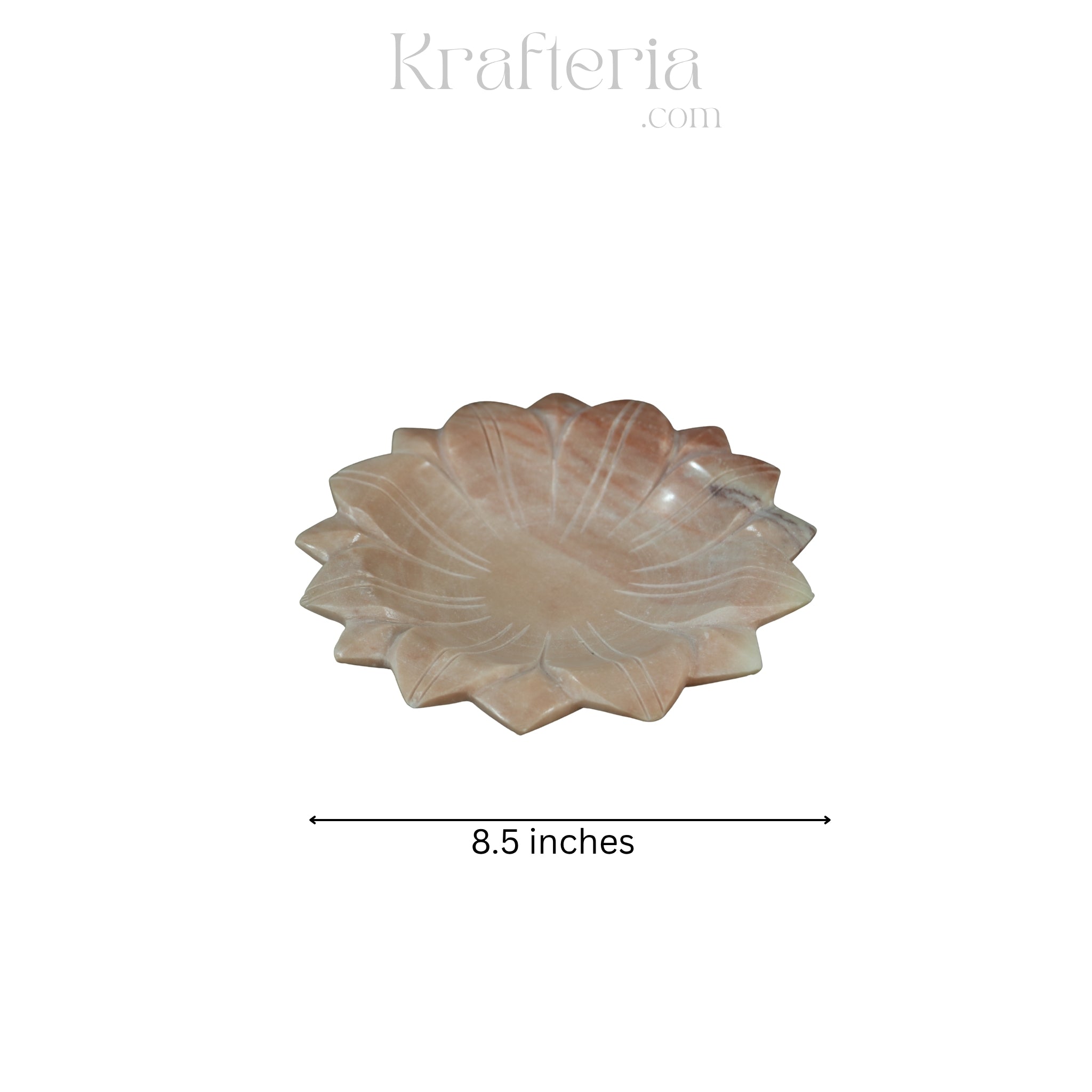 Handcrafted Marble Lotus Urli – Decorative Floral Bowl