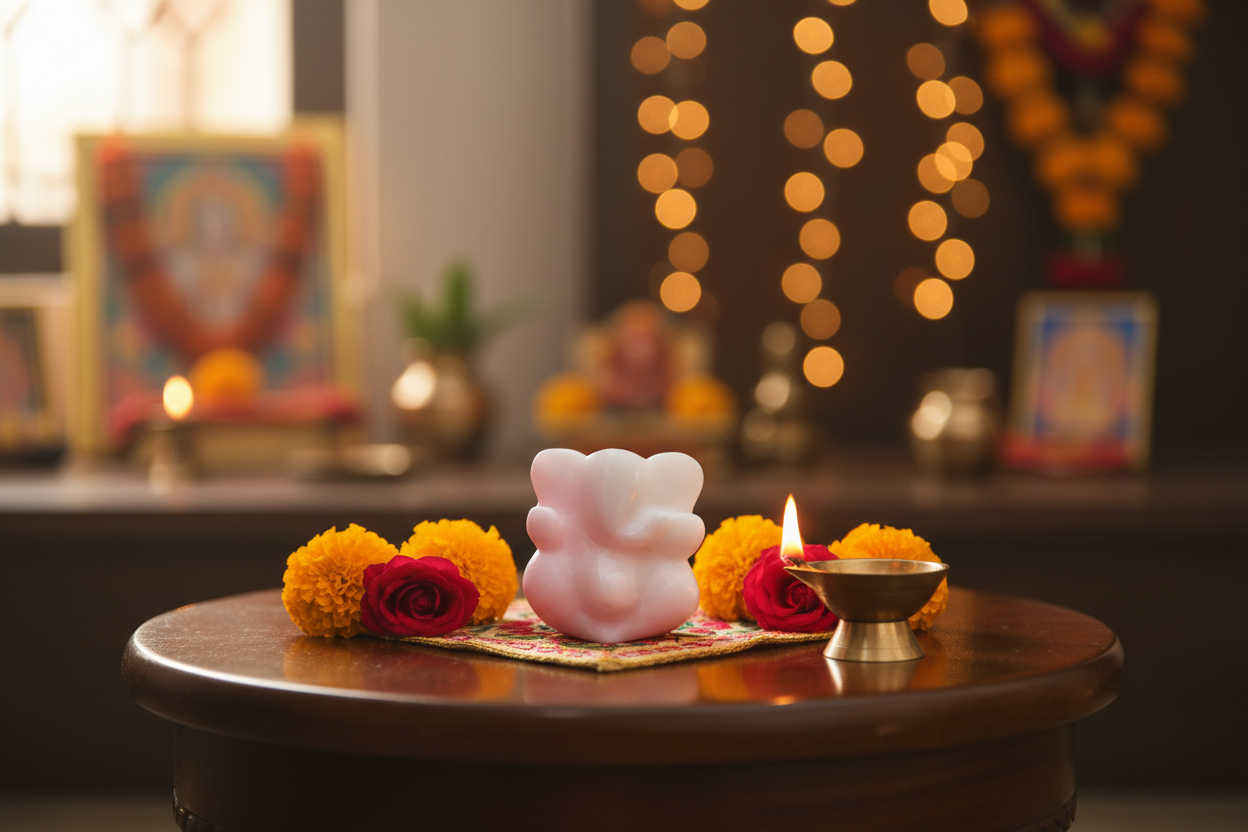 Handcrafted Marble Ganesh Idol – Divine Home Decor   Marble Soft Stone