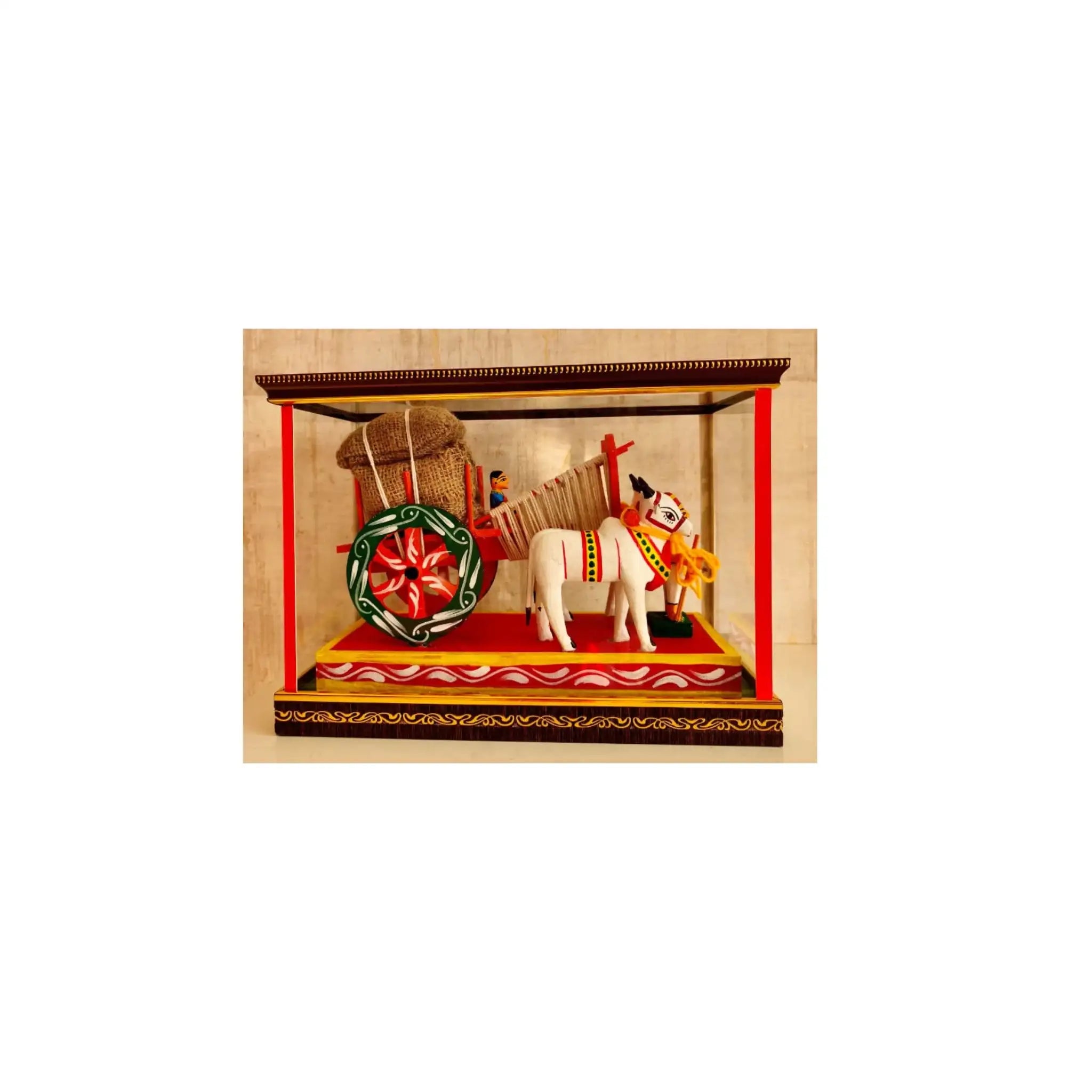 Rural Splendor – Kondapalli Handcrafted Bullock Cart Doll   Kondapalli Lacquerware