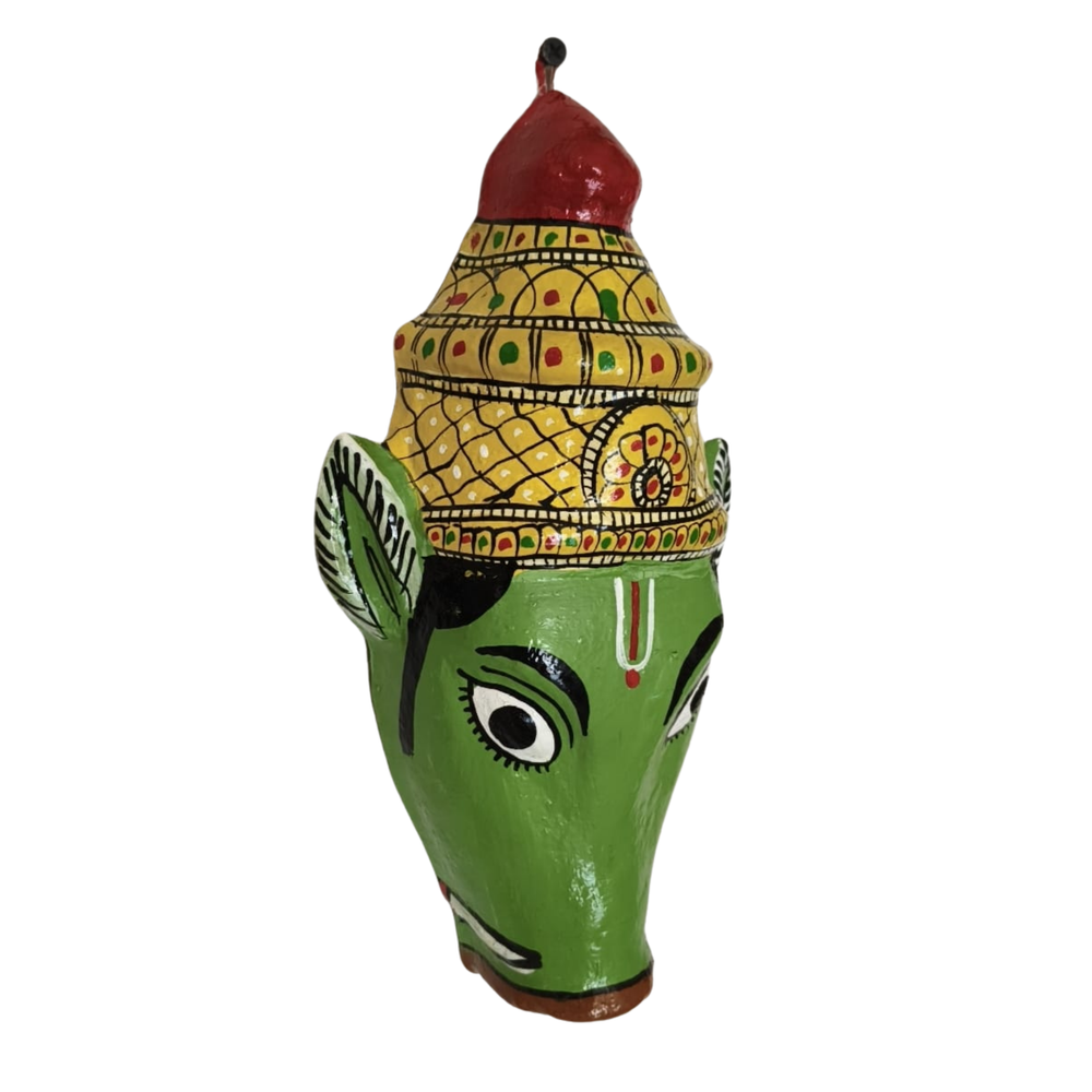 Cheriyal Varahi Mata Face Mask Wall Hanging – Telangana Art Decor   wall decor