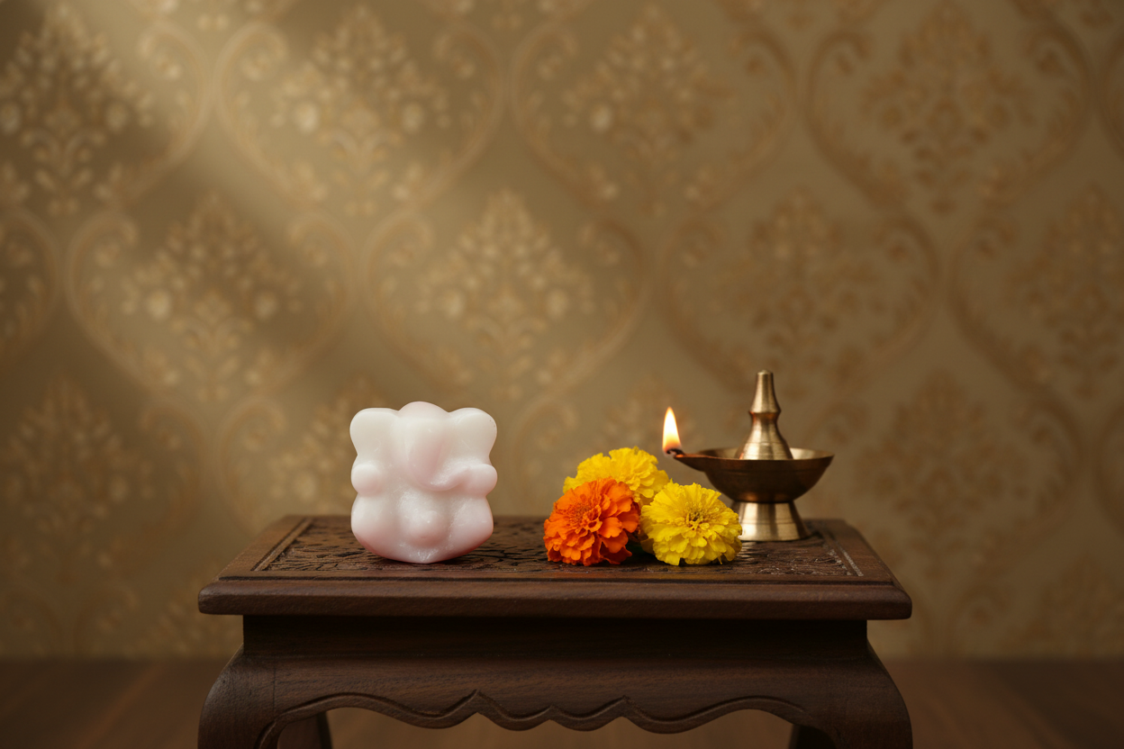 Handcrafted Marble Ganesh Idol – Divine Home Decor   Marble Soft Stone