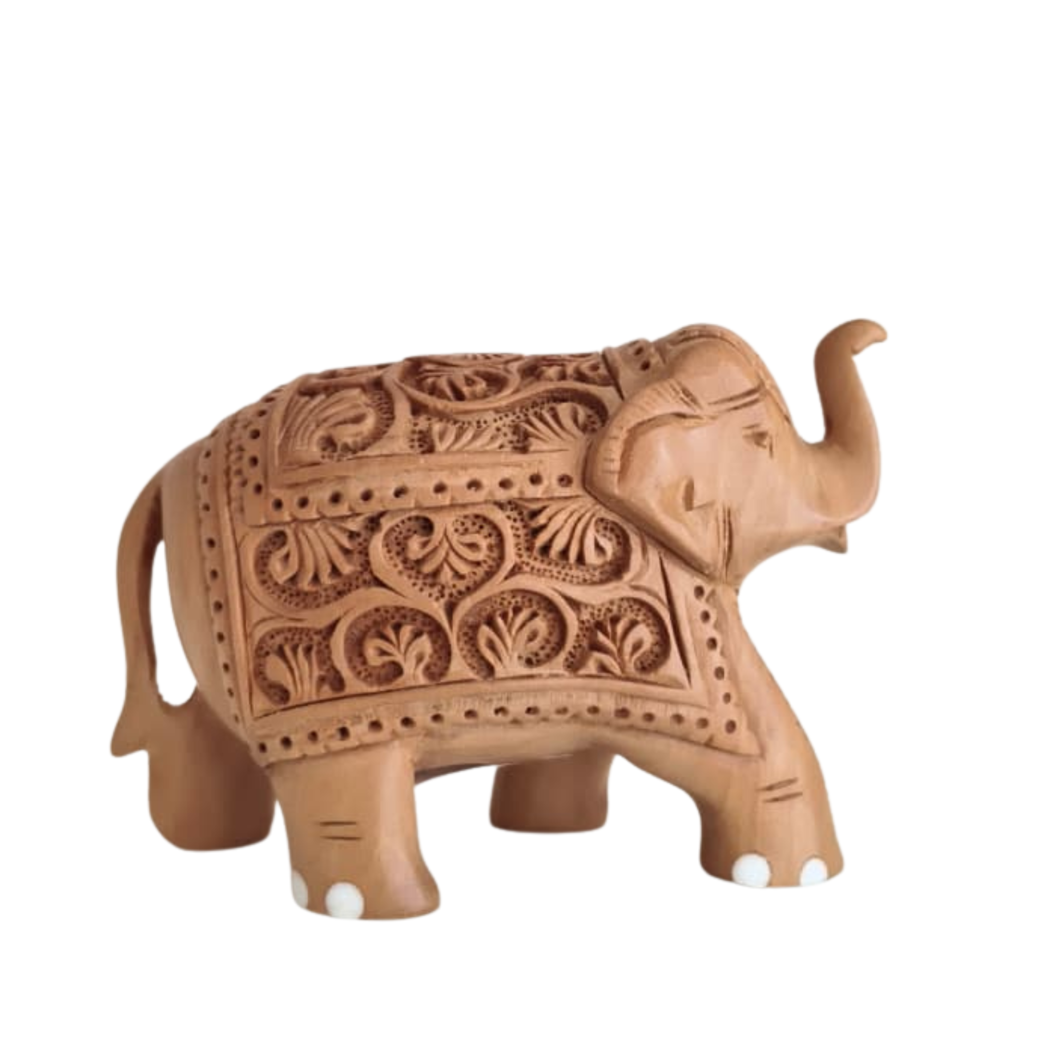 Hand-Carved Wooden Elephants – Artisan Decorative Sculptures