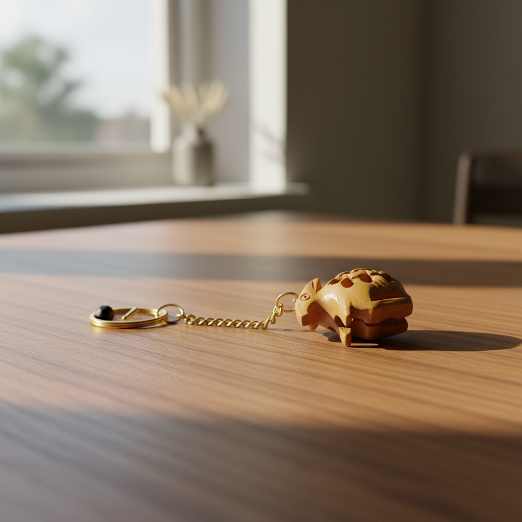 Handcrafted Wooden Jali Key Chains – Intricate Cutwork Design