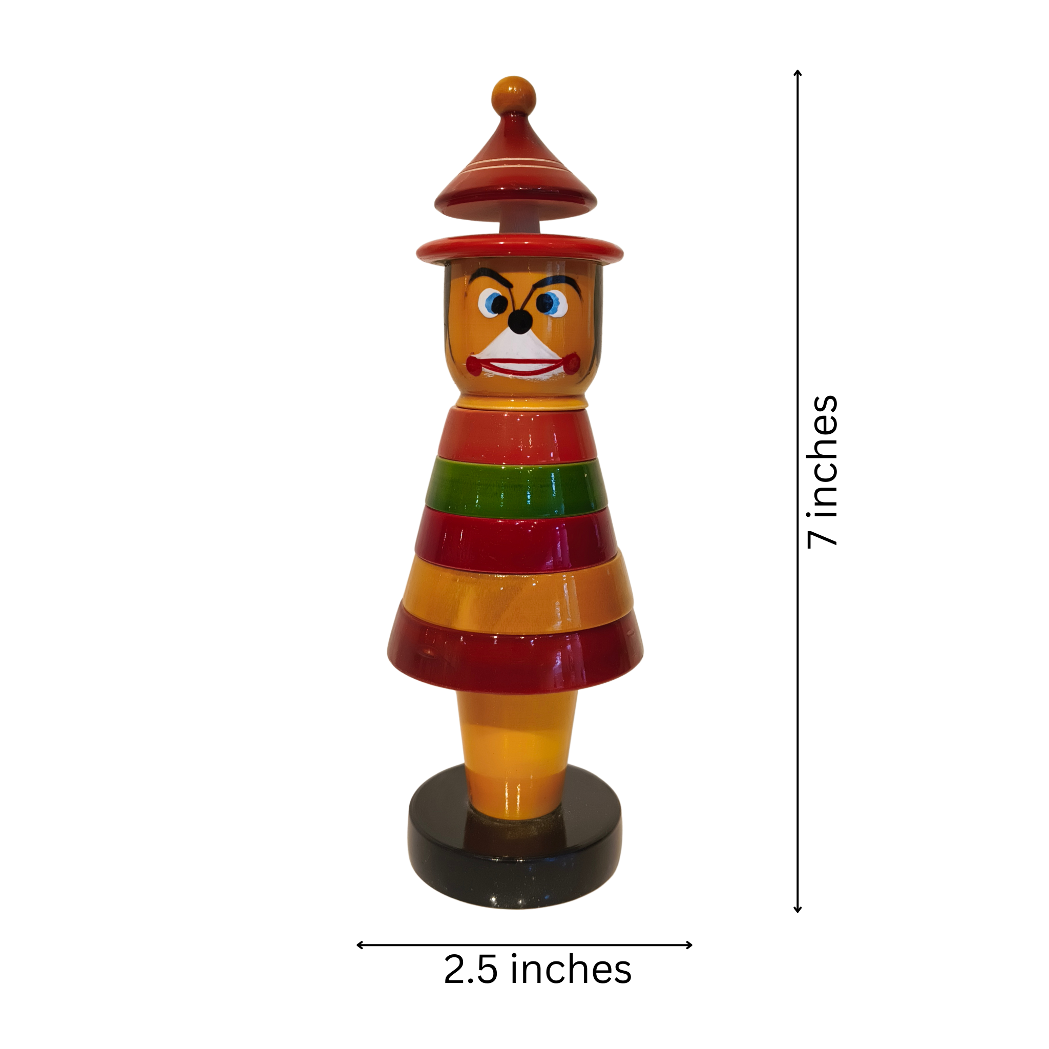 Playful Numerals - Etikoppaka Joker Toy – Handcrafted Wooden Art