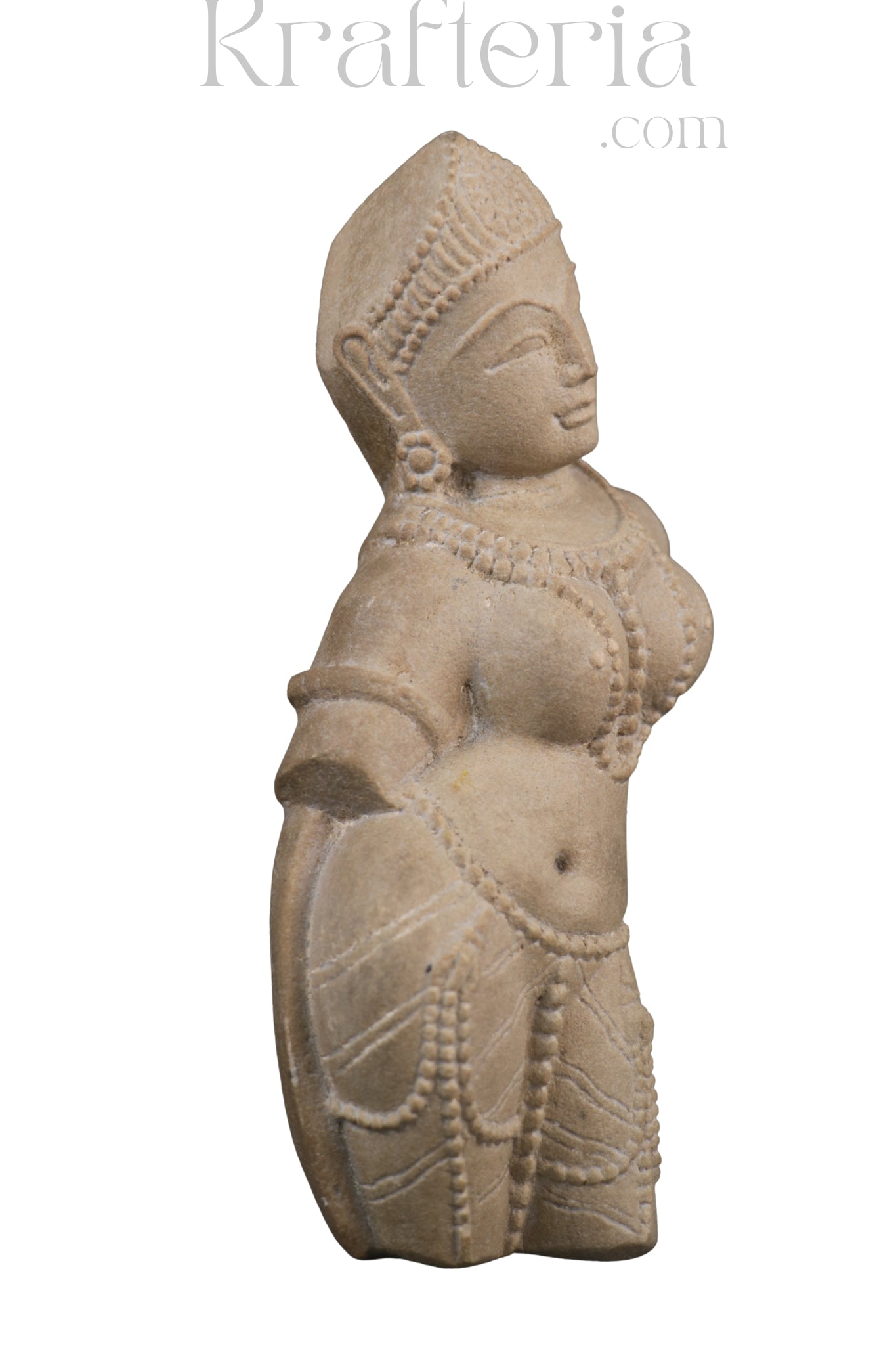 Celestial Beauty - A Carved Sandstone Wall Plaque