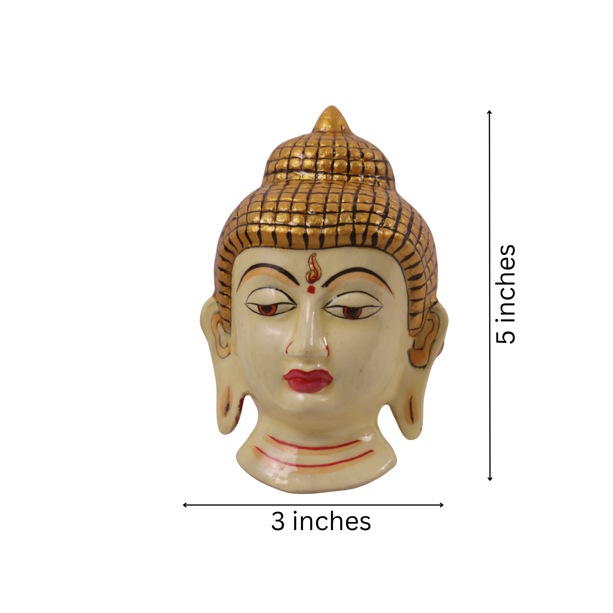 Hand-Painted Metal Buddha Hanging – Spiritual Wall Decor