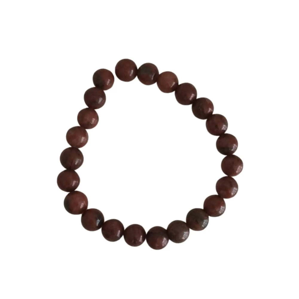 Natural Red Jasper Beaded Bracelet   Fashion