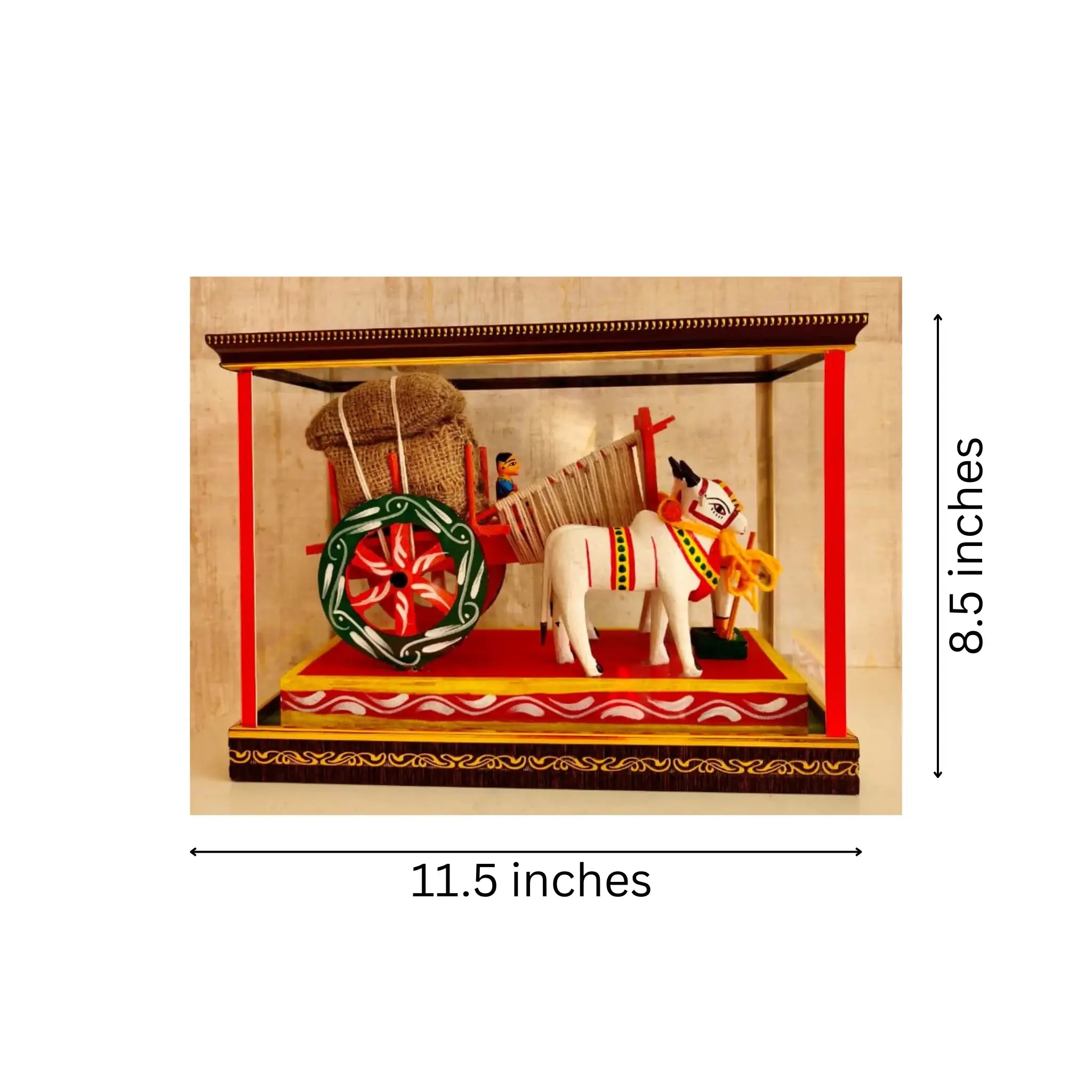 Rural Splendor – Kondapalli Handcrafted Bullock Cart Doll   Kondapalli Lacquerware