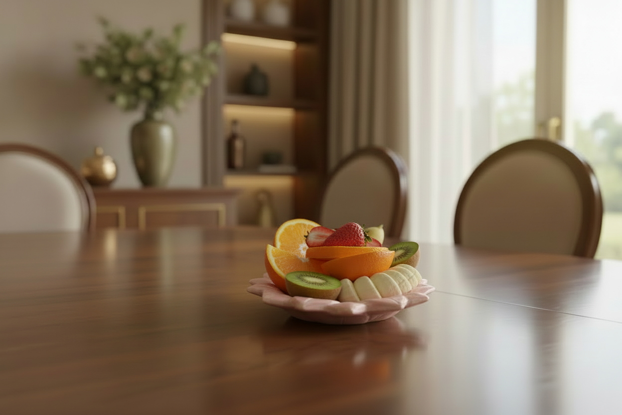 Handcrafted Marble Lotus Urli – Decorative Floral Bowl   Marble Soft Stone