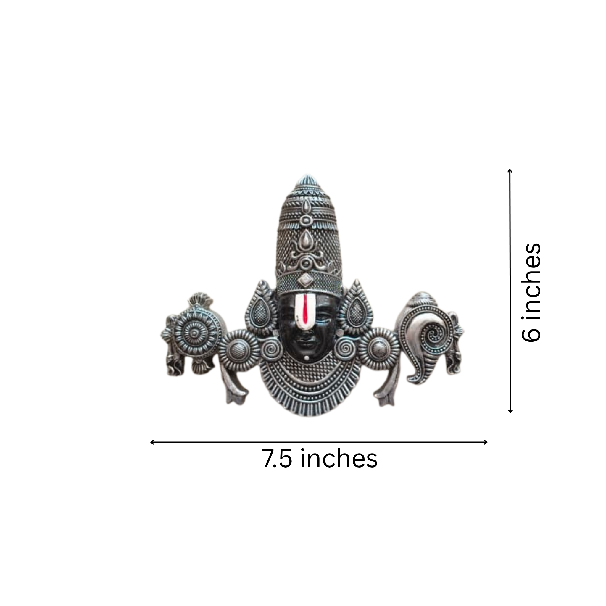Intricately Carved Tirupati Balaji Swamy Face Wall Hanging