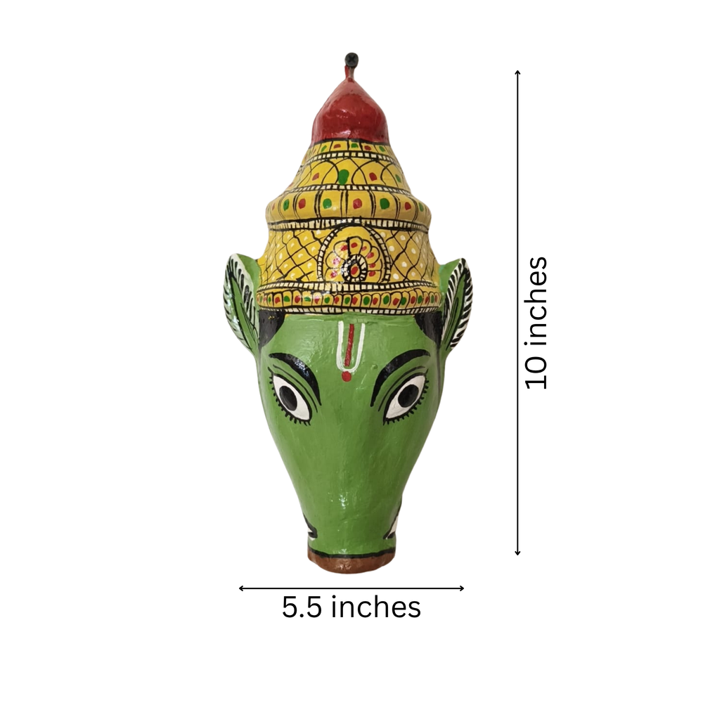Cheriyal Varahi Mata Face Mask Wall Hanging – Telangana Art Decor   wall decor