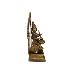 Brass Saraswati Murti – Goddess of Knowledge & Arts   Brass Religious Idols