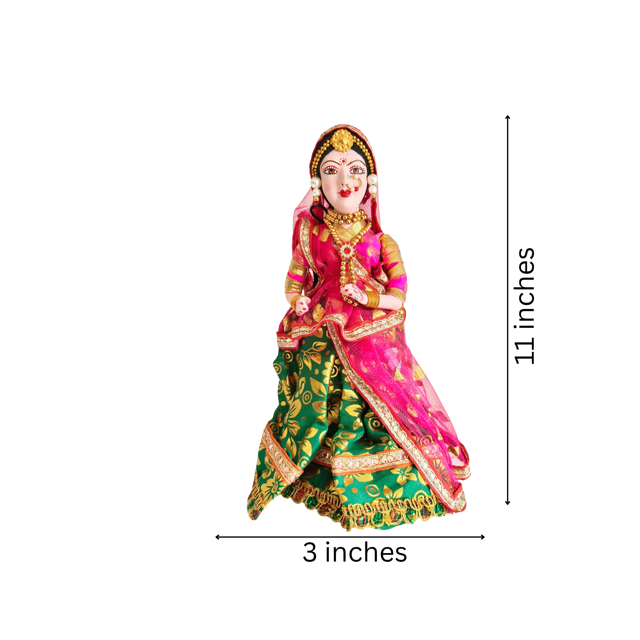 Traditional Indian Bride Doll Figurine