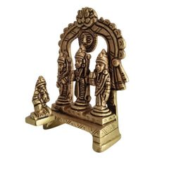 Brass Ram Darbar Idol with Hanuman for Pooja & Home Decor   Brass Ware