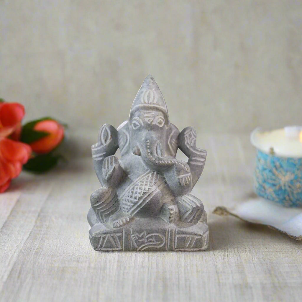 Ganesh Ji Statue in Soft Stone – Puja & Decorative Use