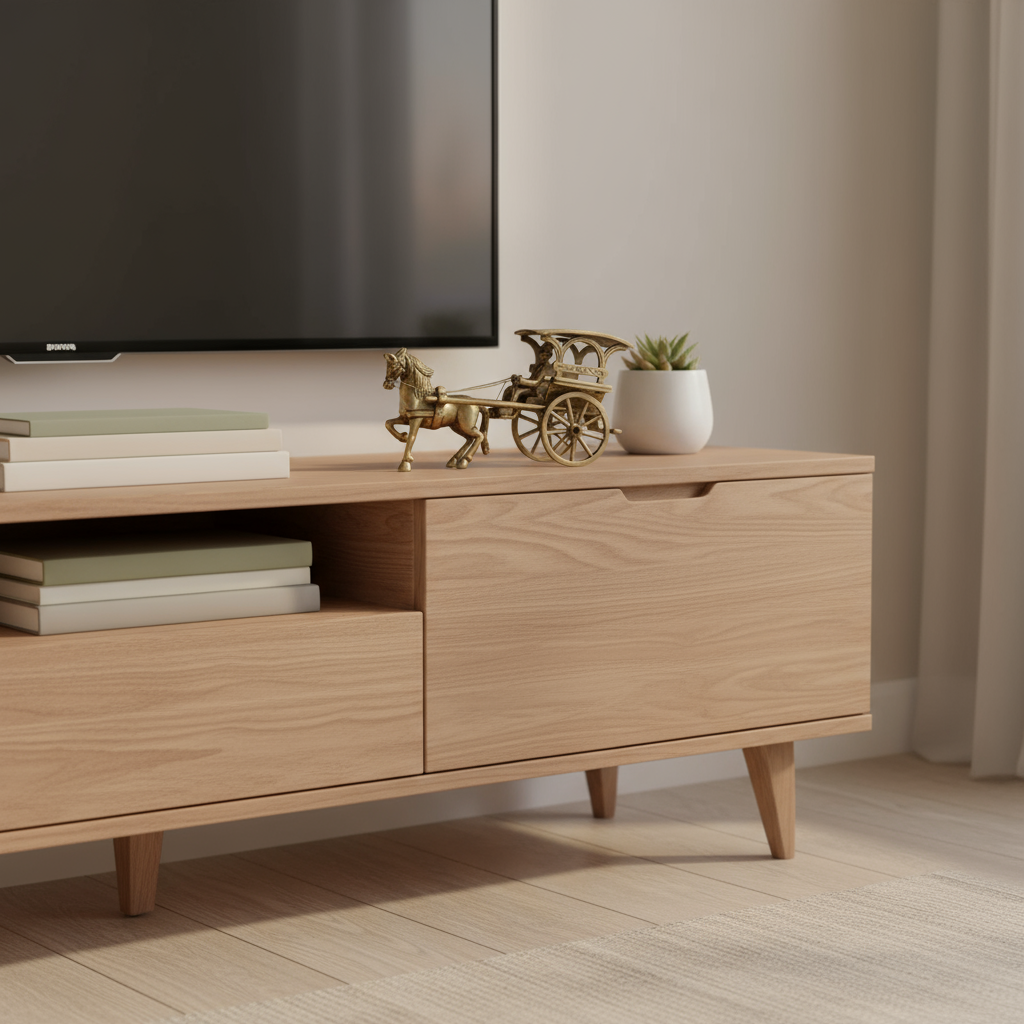 Vintage Style Brass Horse and Chariot Figurine | Handcrafted Indian Tonga / Buggy Decor