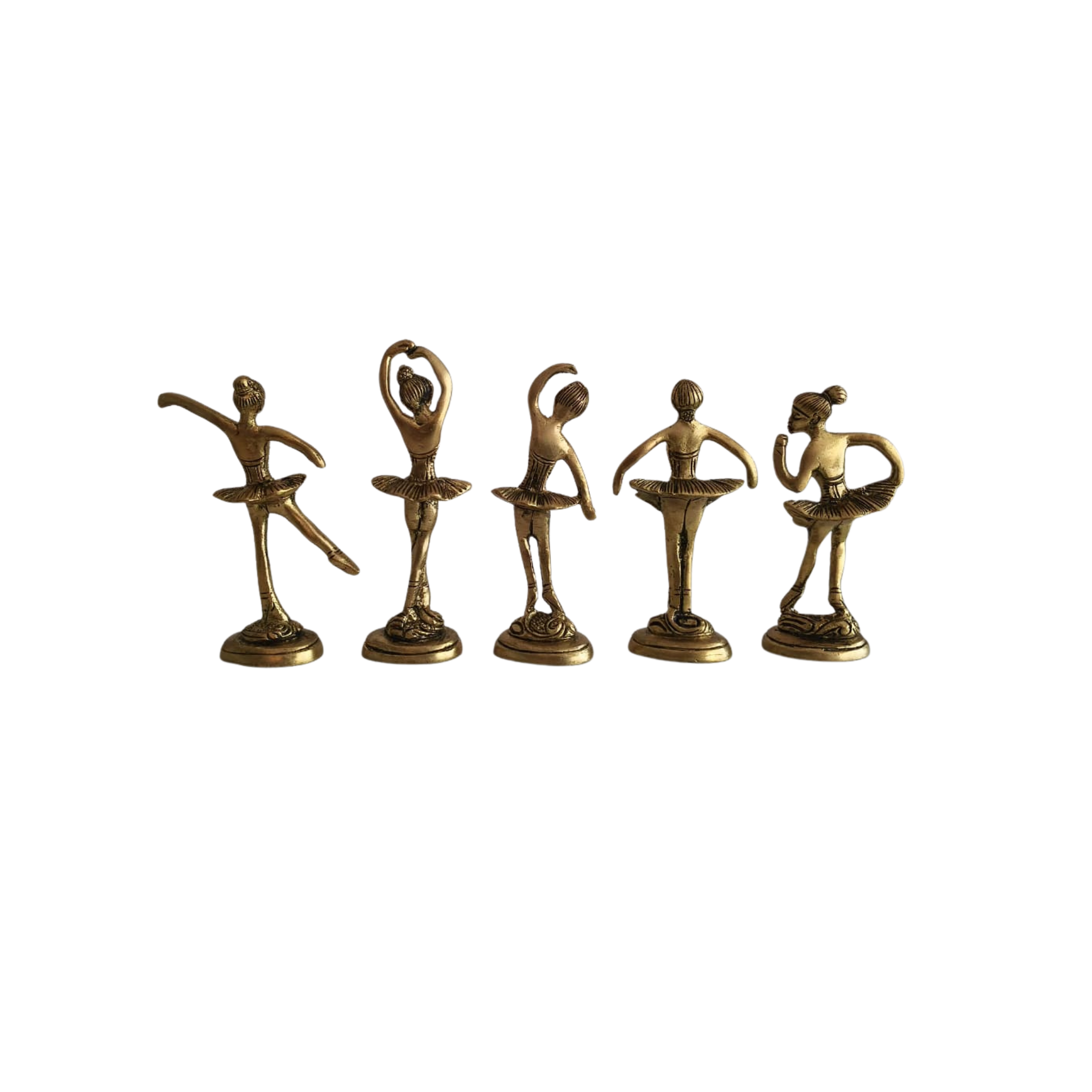 Brass Ballerina Figurines – Handcrafted Dancing Girl Statues for Home Décor