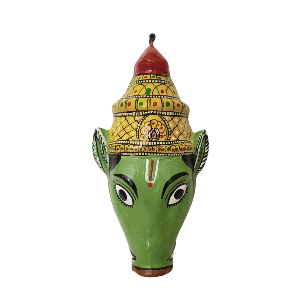Cheriyal Varahi Mata Face Mask Wall Hanging – Telangana Art Decor   wall decor