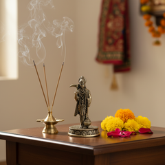 Exquisite Brass Idol of Lord Hanuman with Gada