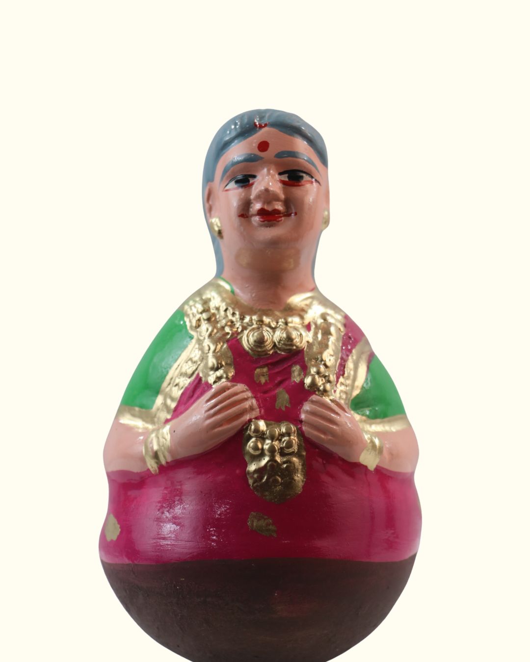 Handcrafted Golu Dolls – Tamil Folk Aachi, Chettiyar, Grandparents Set
