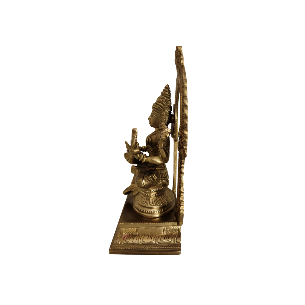 Brass Saraswati Murti – Goddess of Knowledge & Arts   Brass Religious Idols