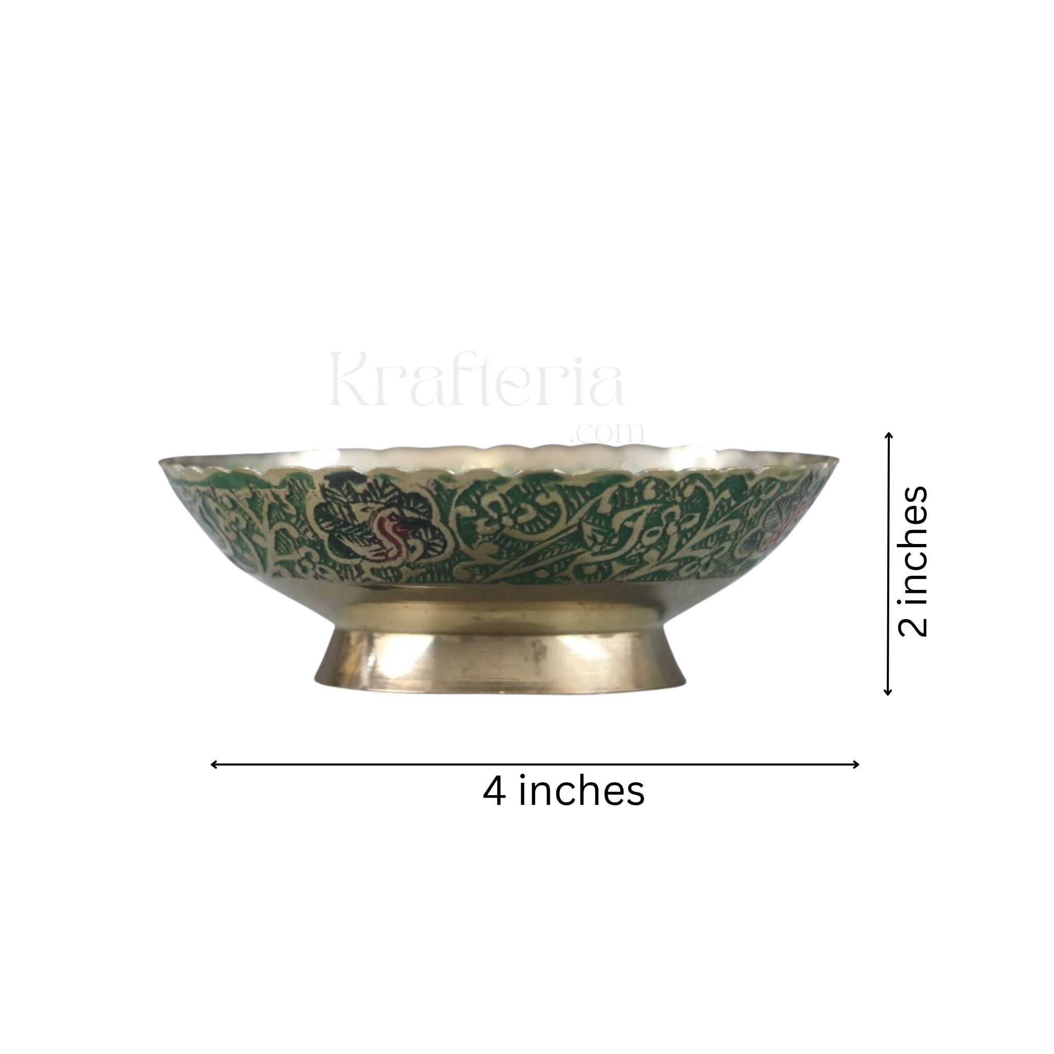 Peacock Glory - Centerpiece Brass Fruit Bowl