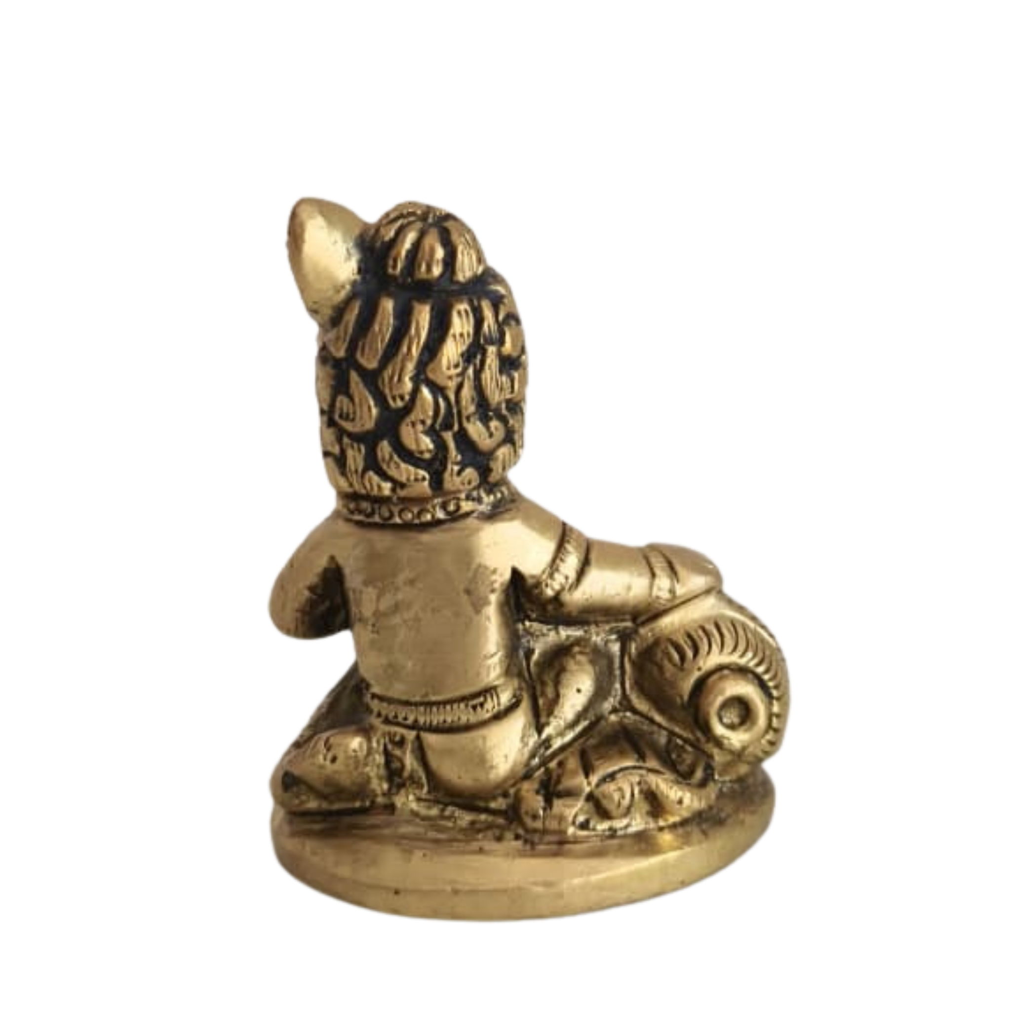 Brass Idol of Bal Krishna (Baby Krishna) with Butter Ball