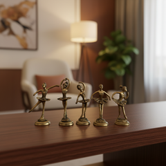 Brass Ballerina Figurines – Handcrafted Dancing Girl Statues for Home Décor