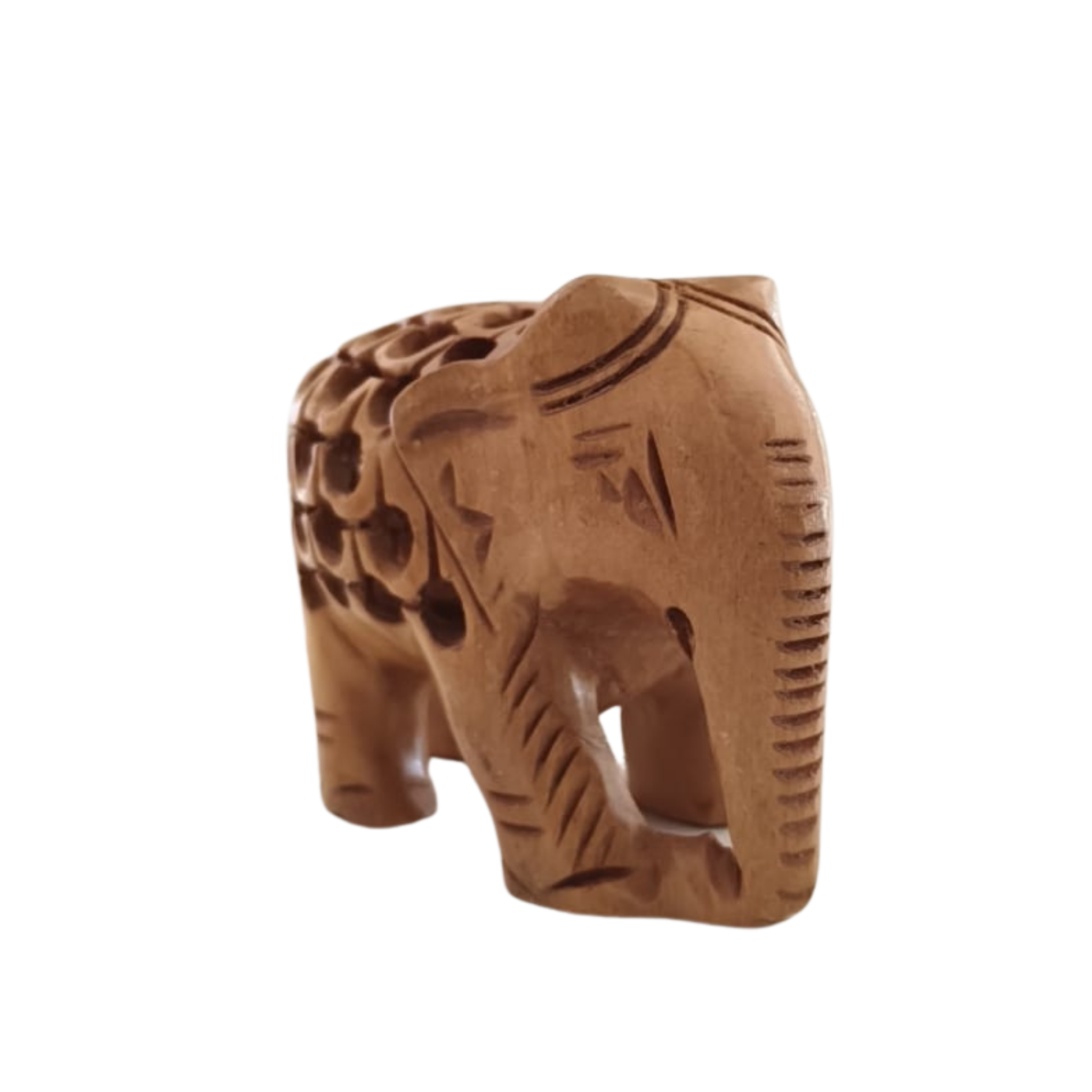 Wooden Elephant with Jali Work | Handmade Indian Craft Sculpture