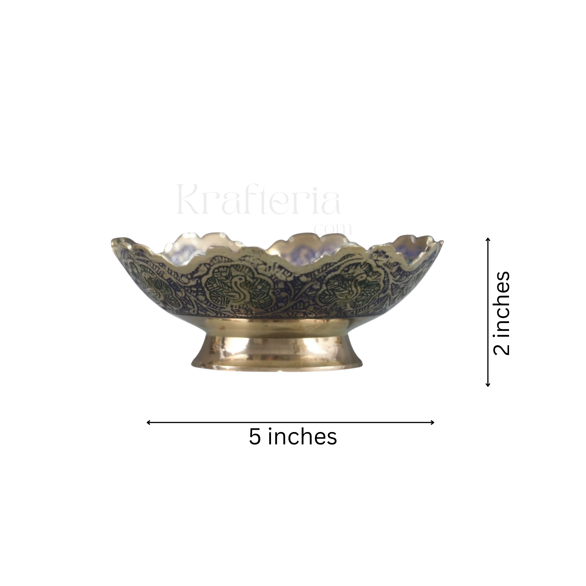 Peacock Glory - Centerpiece Brass Fruit Bowl