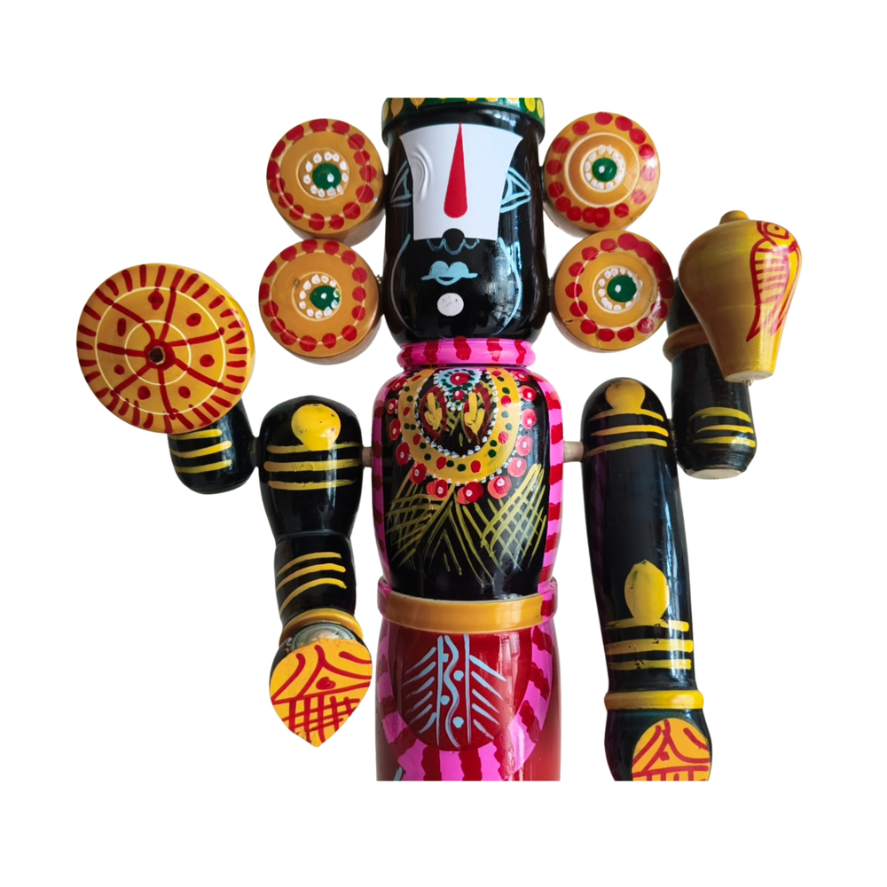 Sacred Etikoppaka Balaji Wooden Statue – A Handcrafted Symbol of Devotion   Etikoppaka Lacquerware