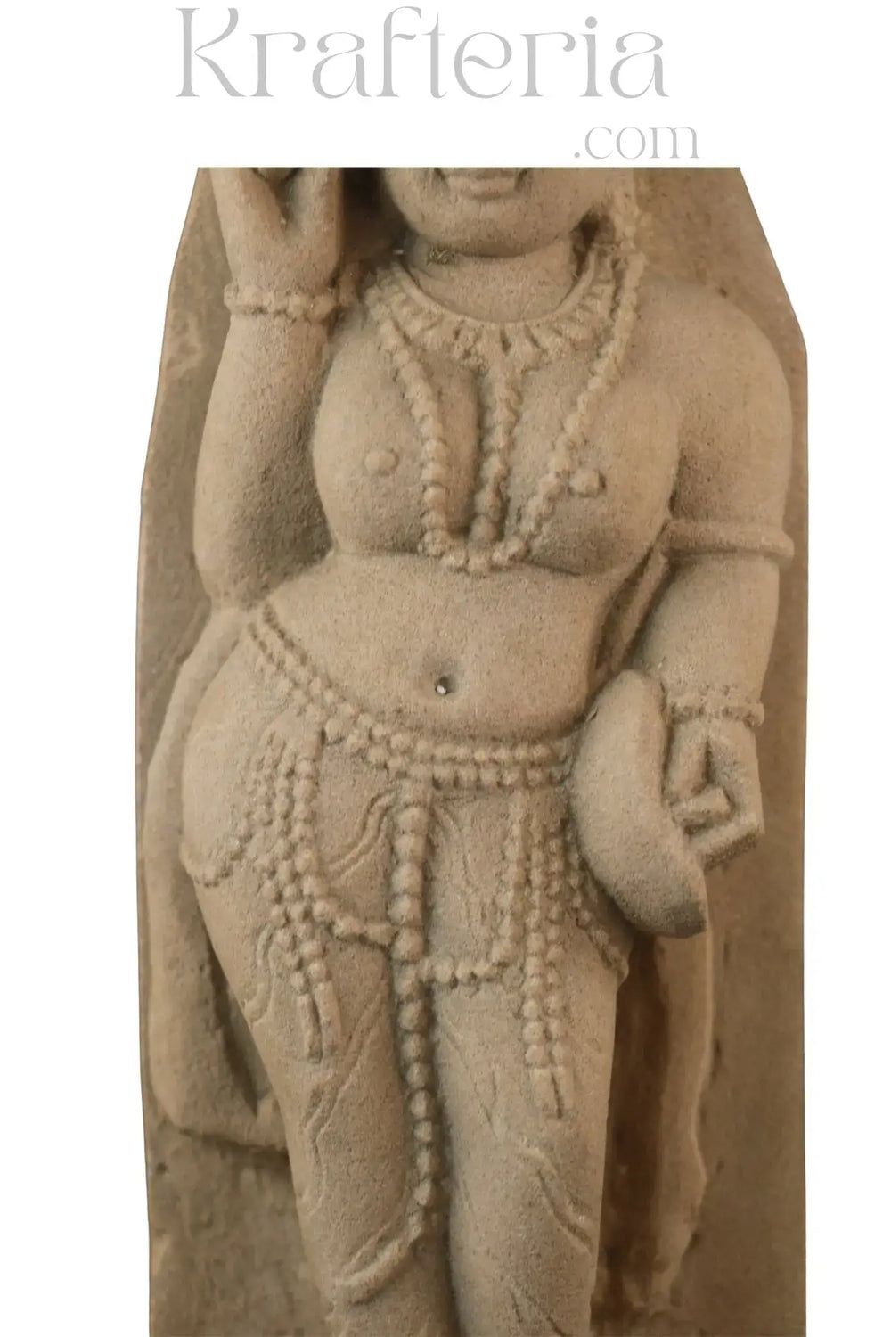 Divine Ornamentation - Apsara in the Act of Shringar   Sand Stone