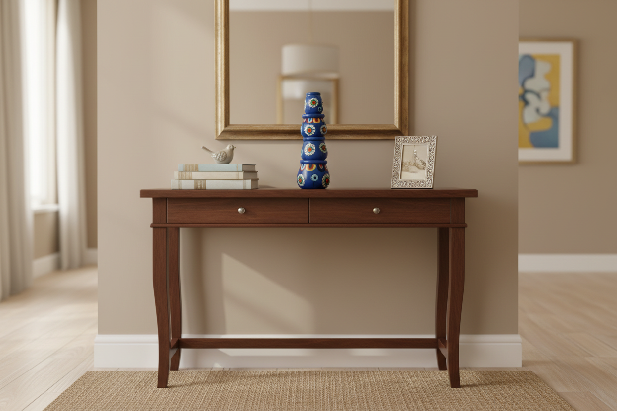 Colorful hand-painted Channapatna wooden pot decor items