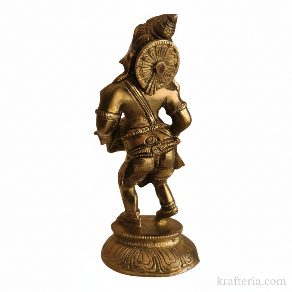 Lord Ganesha Playing Dholak Altar Statue for Home Temple & Decor   Brass Artwork