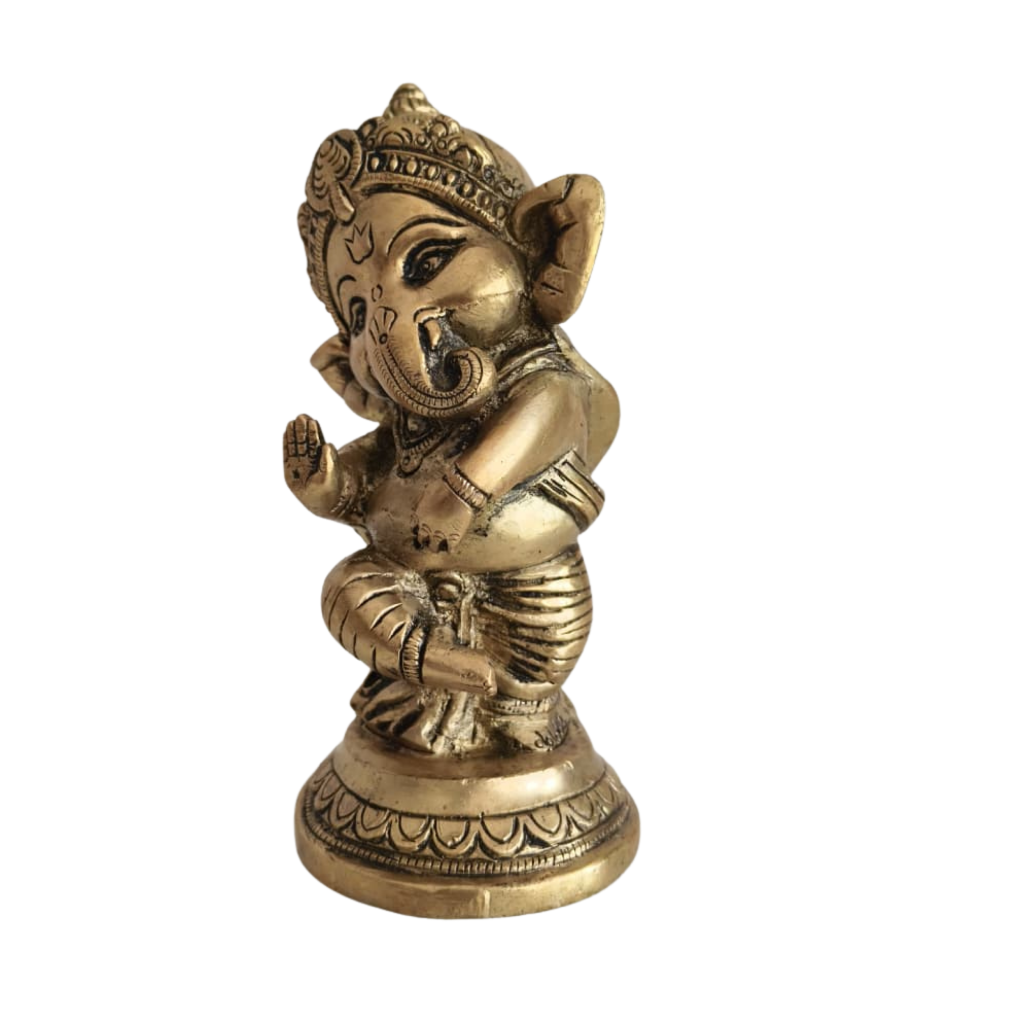 Little Lord Ganesha Brass Idol