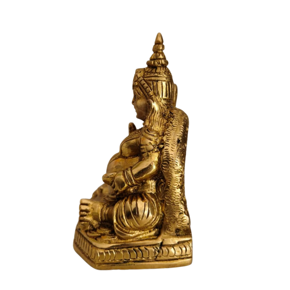 Handcrafted Brass Kuber Idol with Lakshmi – Wealth & Prosperity   Brass Artwork