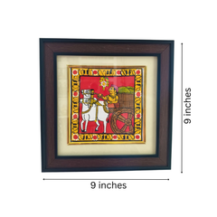 Hand-Painted Bullock Cart (Edla Bandi) - Traditional Cheriyal Folk Art   Cheriyala Painting