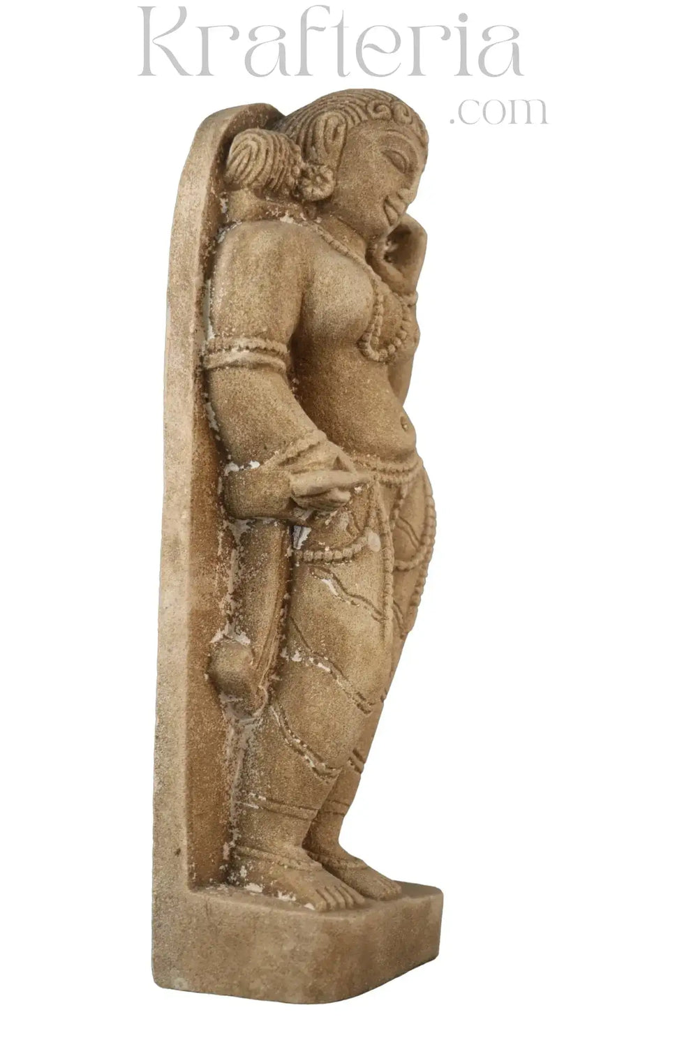 Adornment of the Divine - The Silent Elegance of an Apsara   Sand Stone