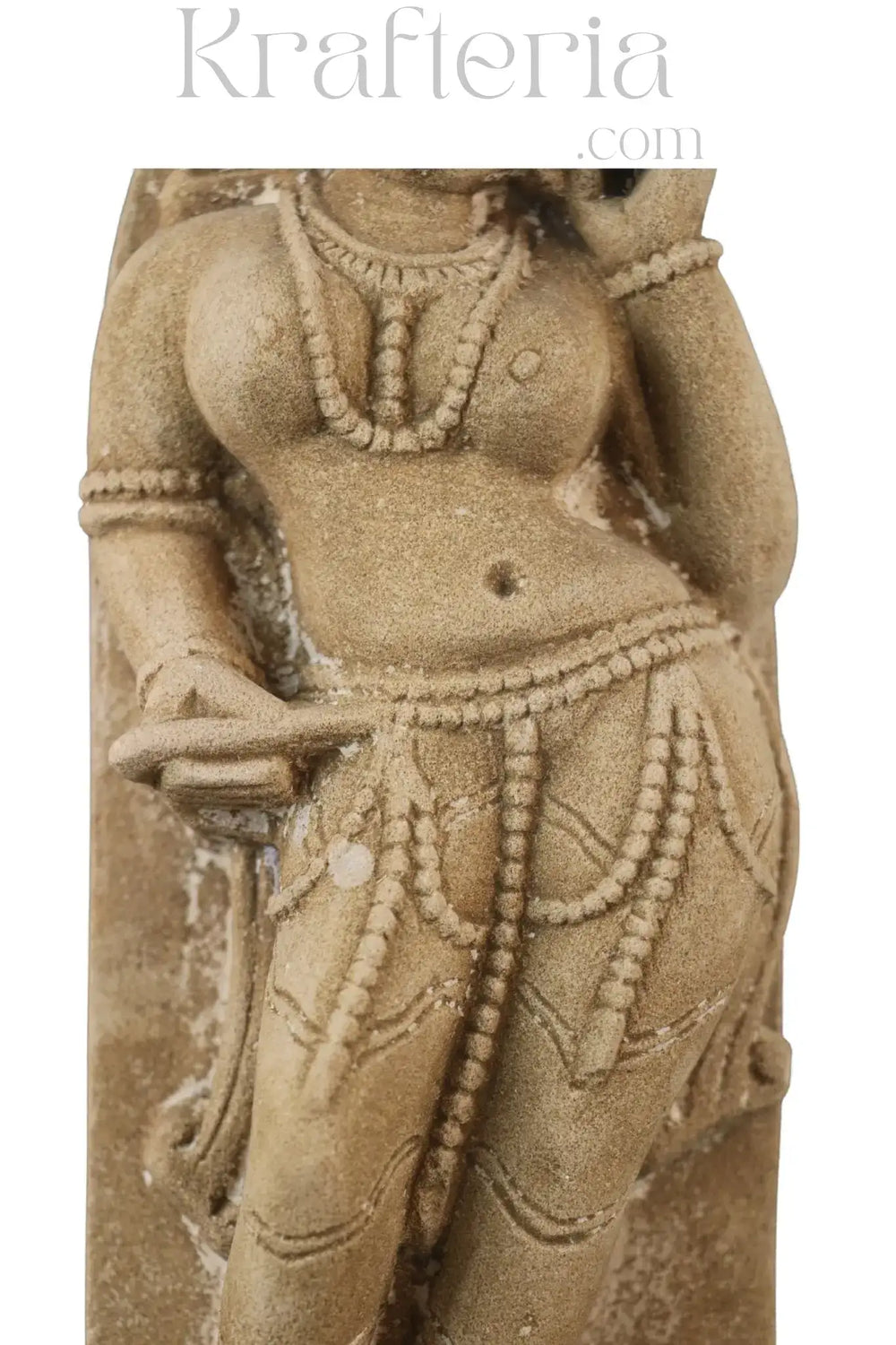 Adornment of the Divine - The Silent Elegance of an Apsara   Sand Stone