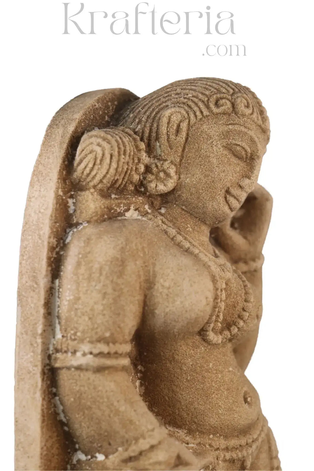 Adornment of the Divine - The Silent Elegance of an Apsara   Sand Stone